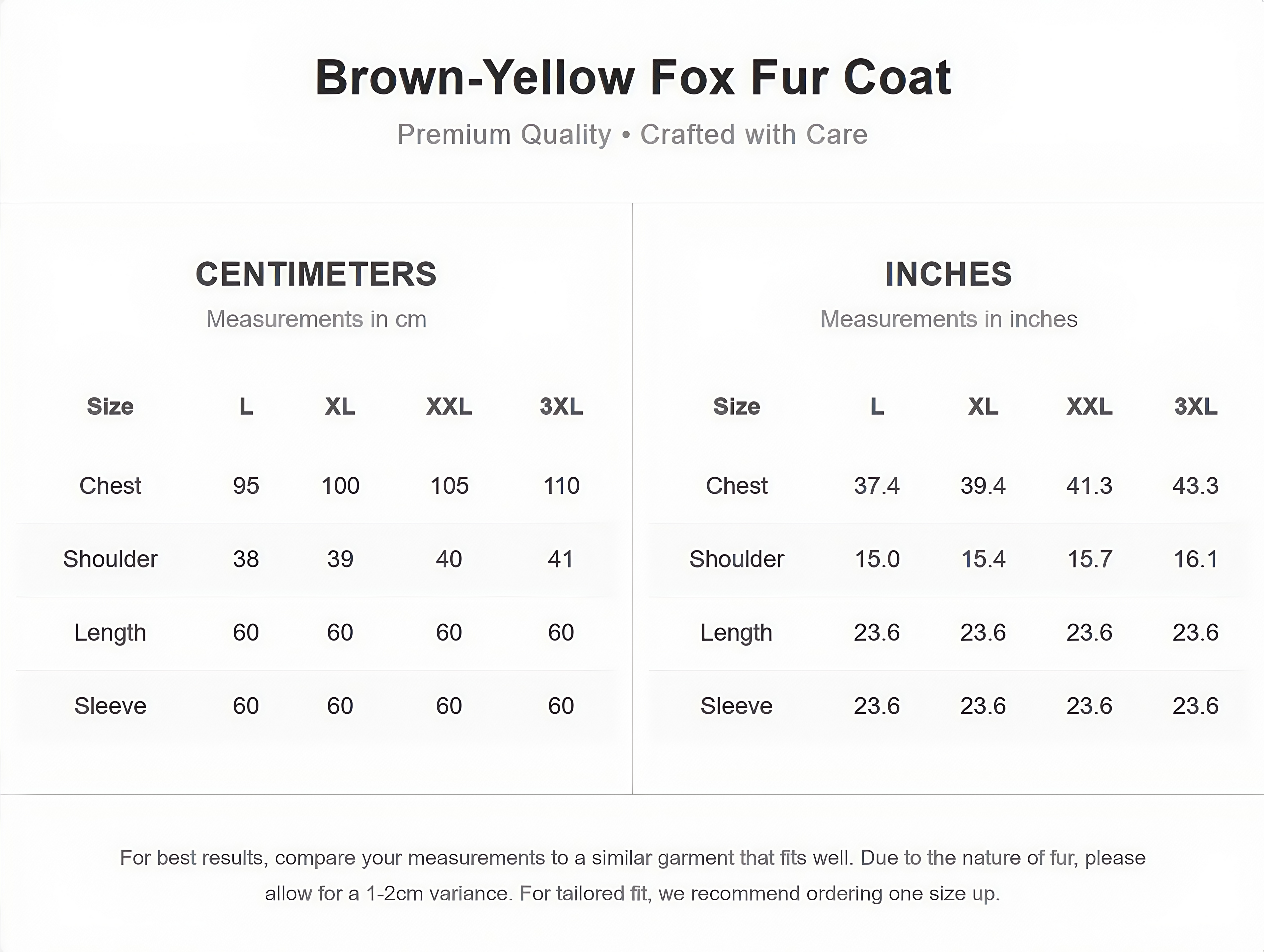 Brown-Yellow Fox Fur Coat