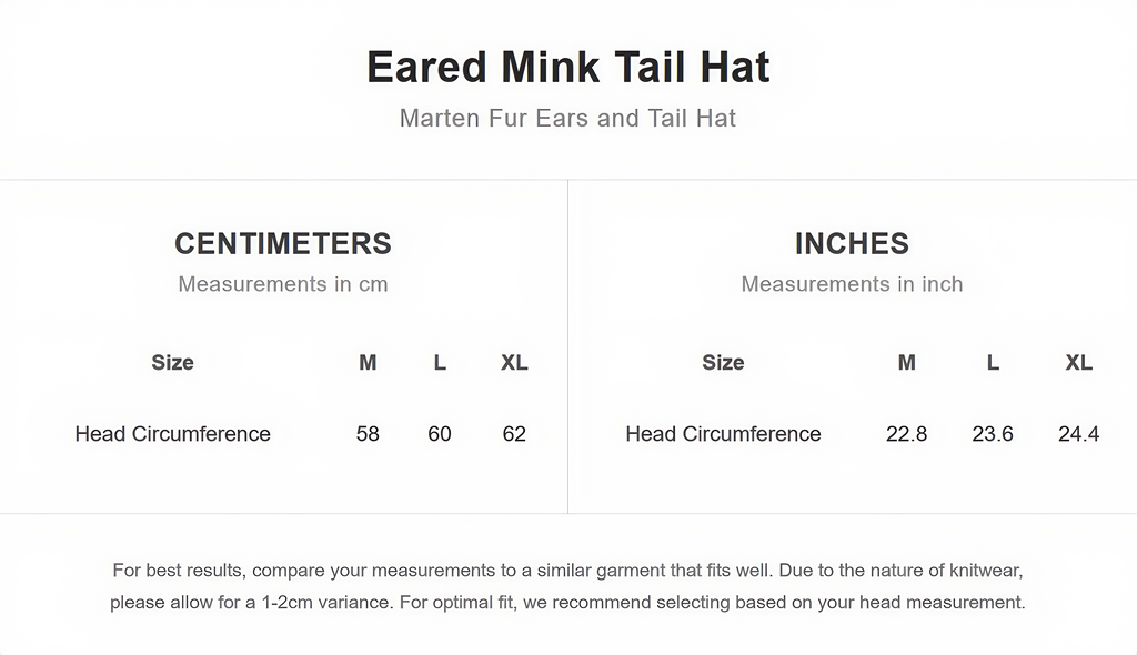 Eared Mink Tail Hat