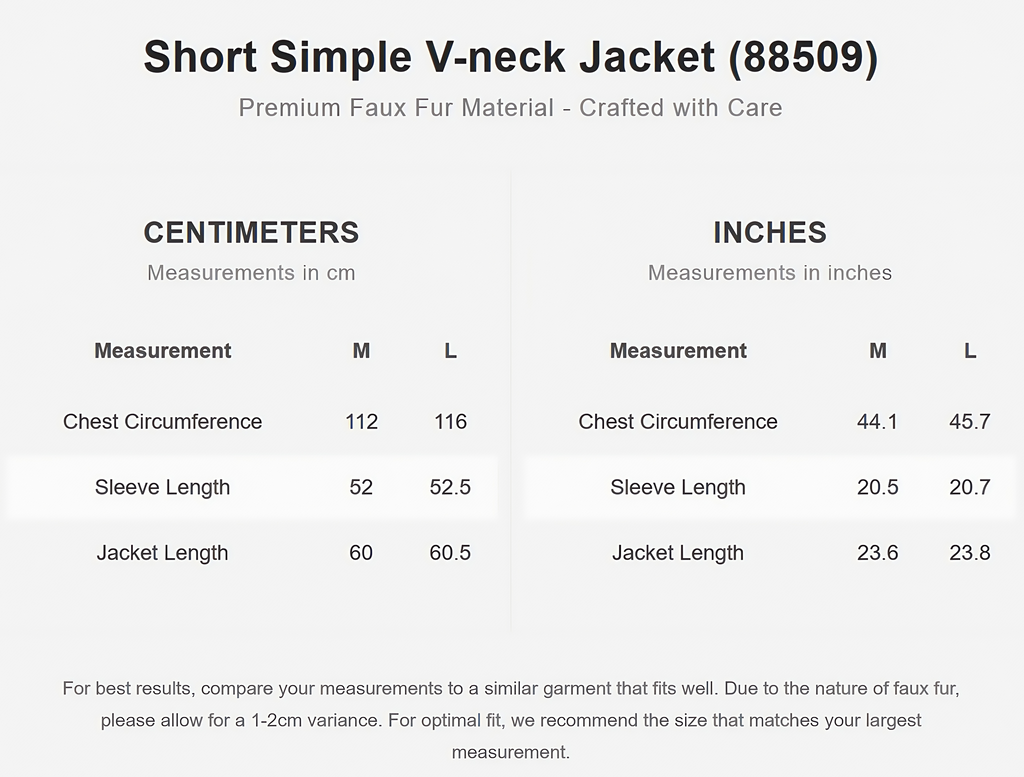 Short Simple V-neck Jacket (88509)