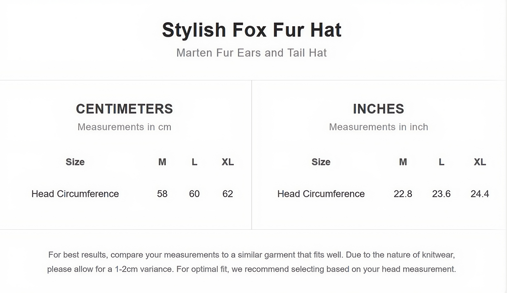 Stylish Fox Fur Hat