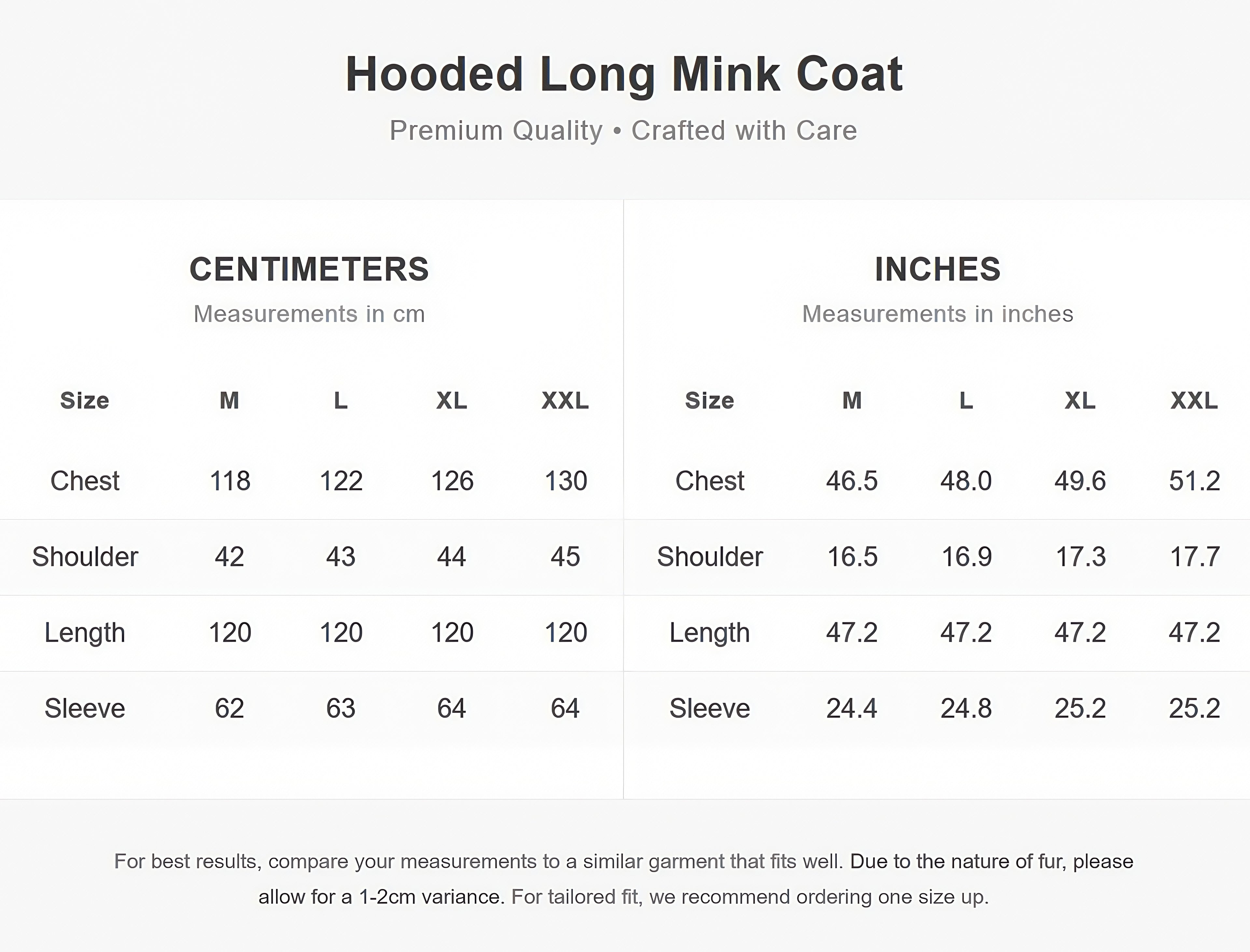 Hooded long mink coat in silvery blue