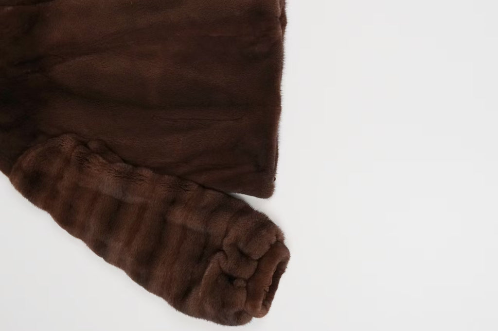 Short Coffee Mink Jacket