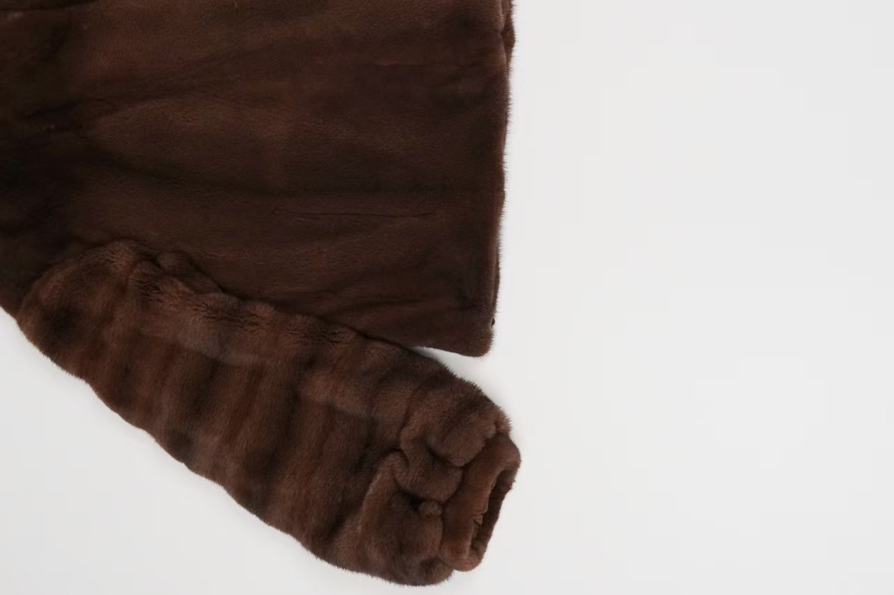 Short Coffee Mink Jacket