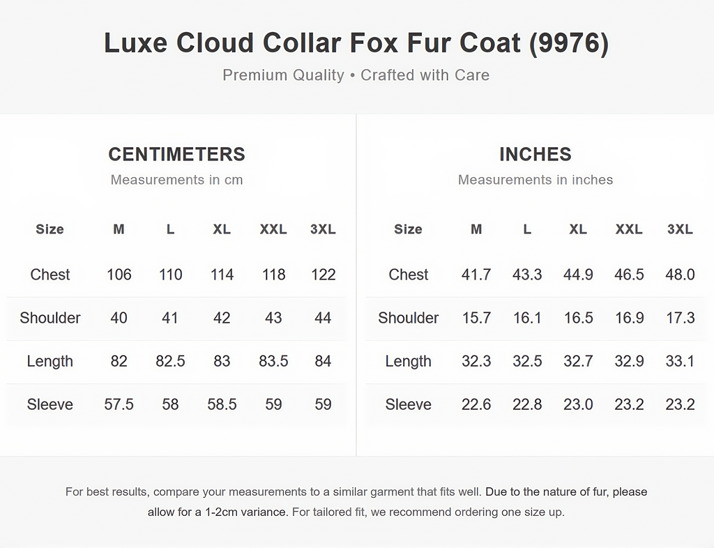Luxe Cloud Collar Fox Fur Coat(9976)