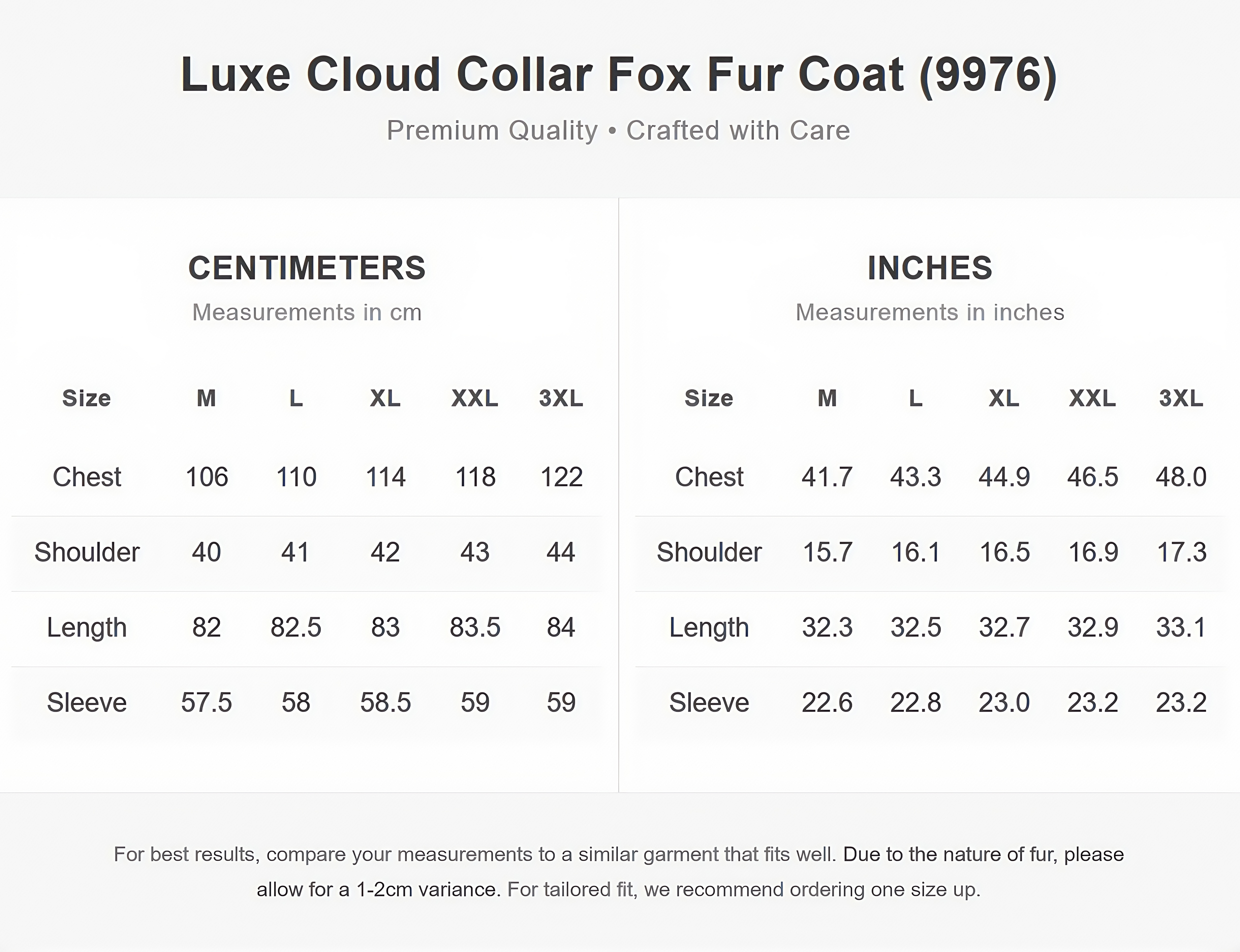 Luxe Cloud Collar Fox Fur Coat(9976)