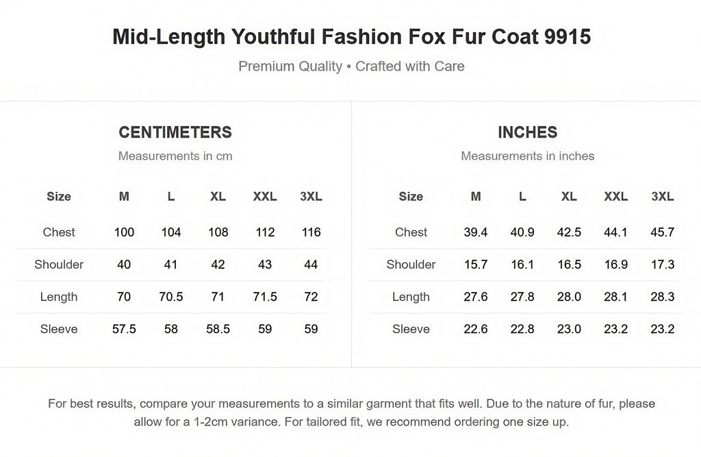 Mid-length young fashionable fox fur coat (9915)