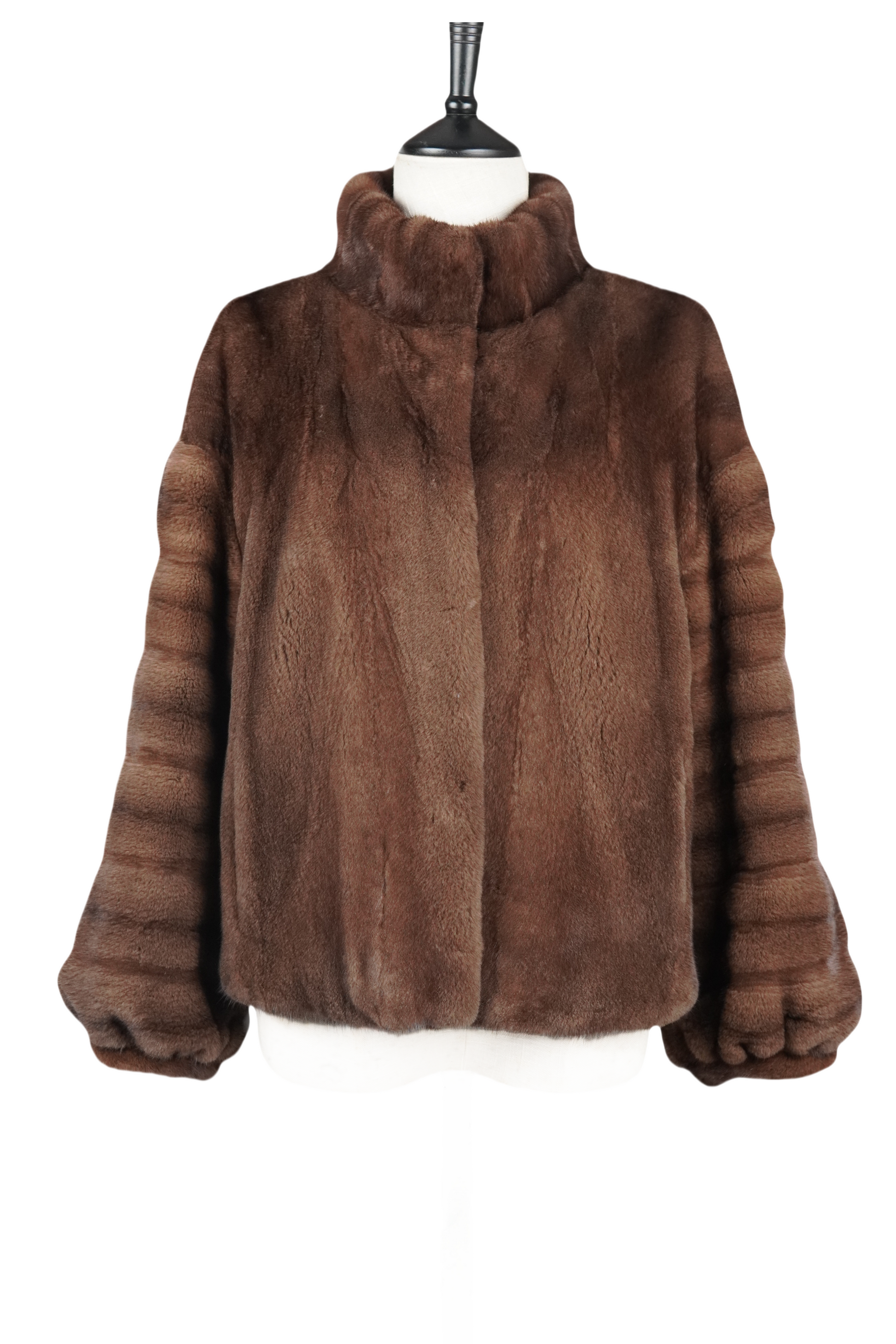 Short Coffee Mink Jacket