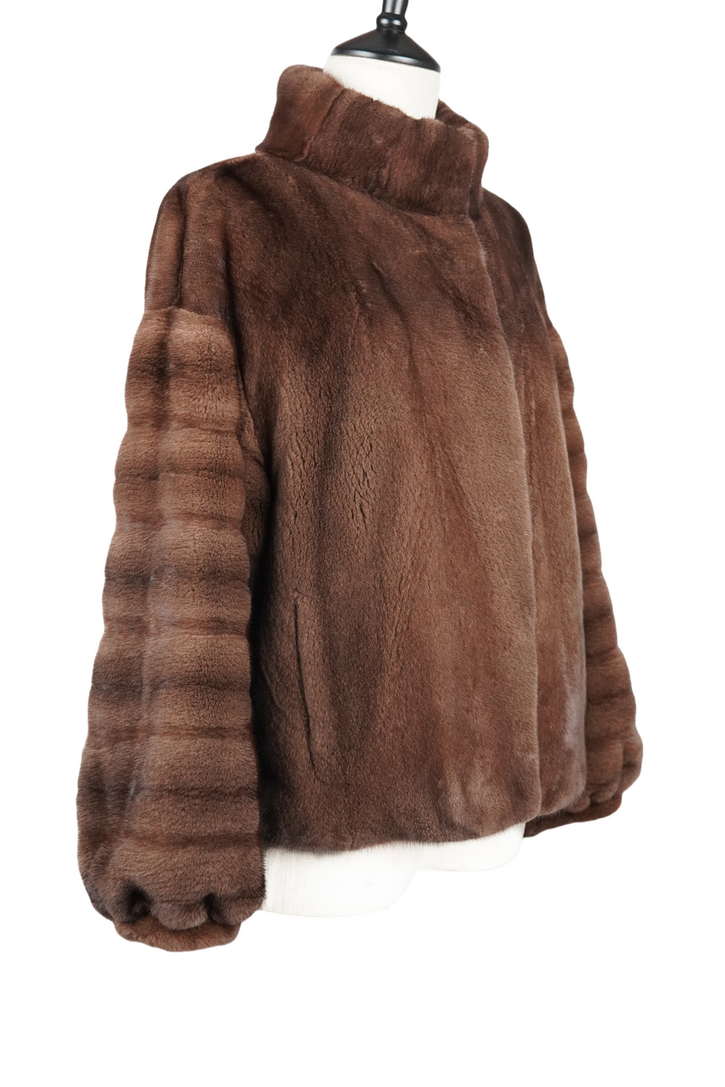 Short Coffee Mink Jacket