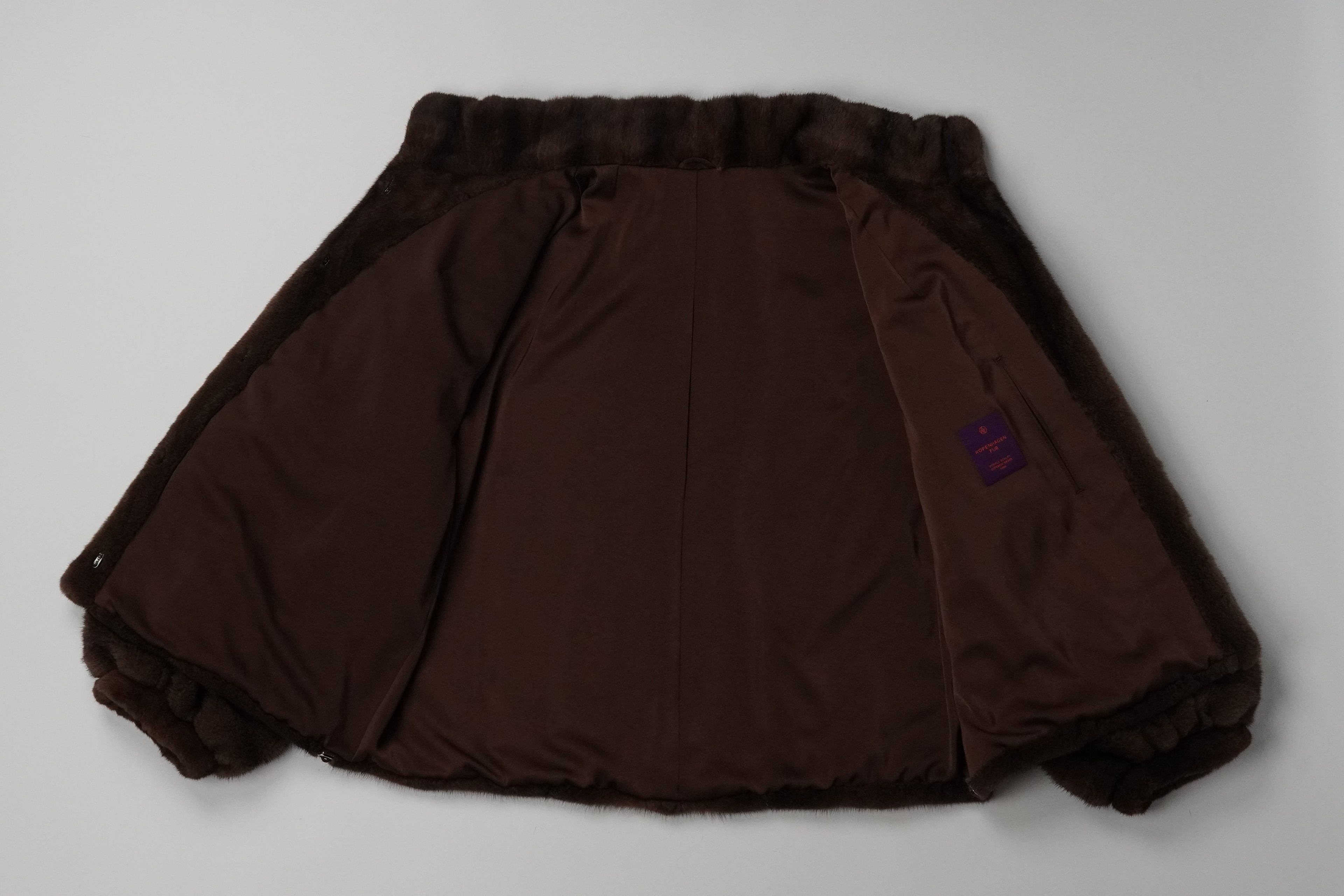 Short Coffee Mink Jacket