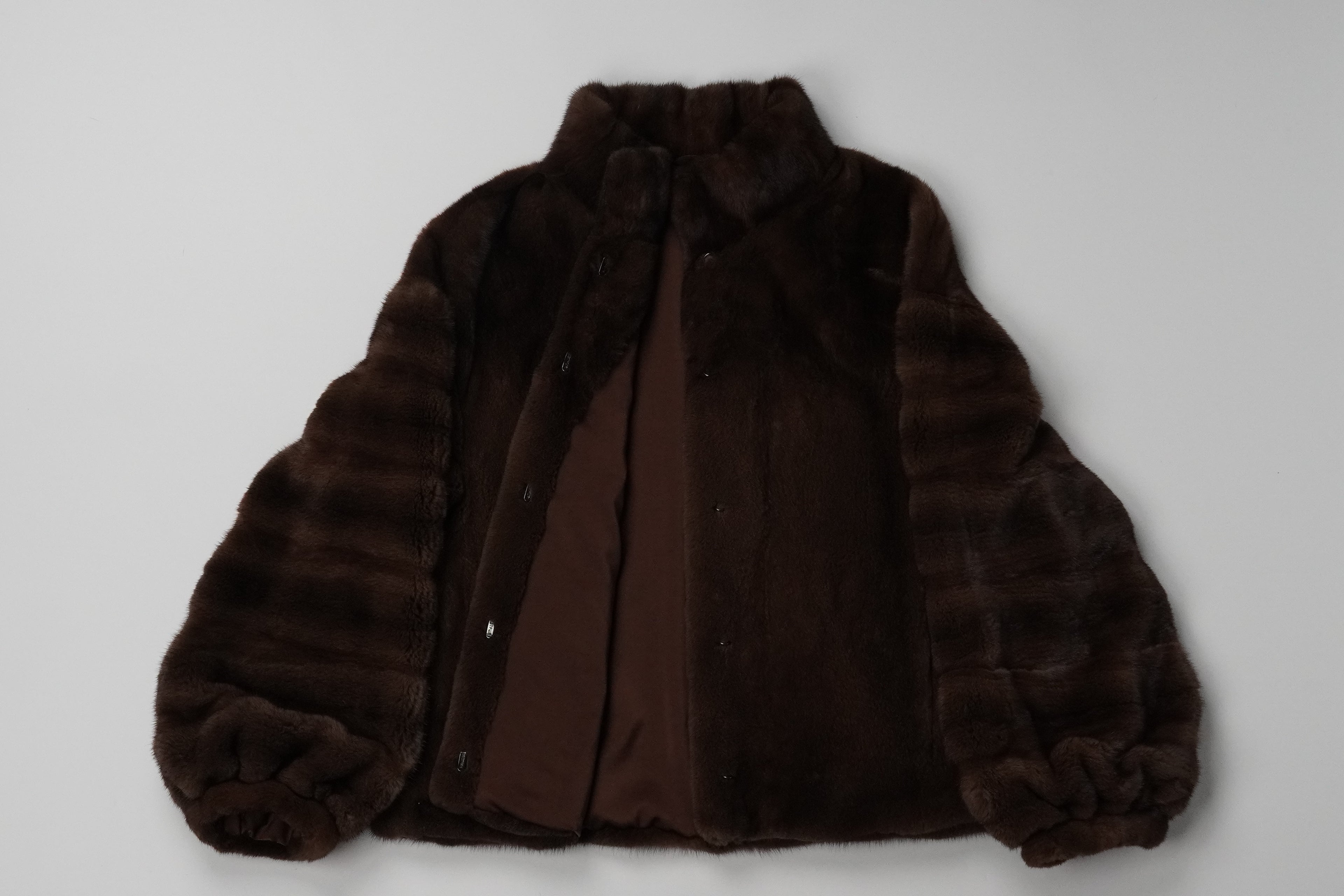 Short Coffee Mink Jacket