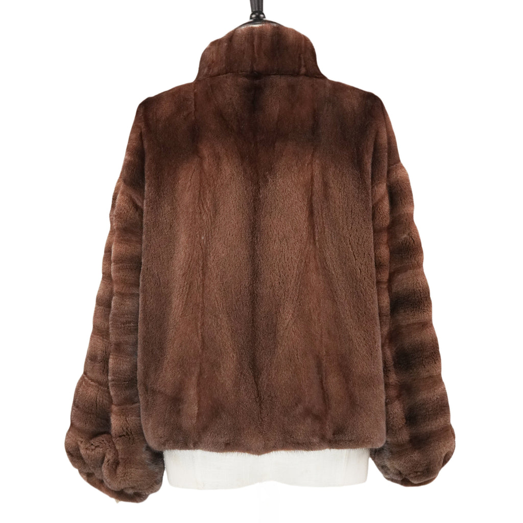 Short Coffee Mink Jacket