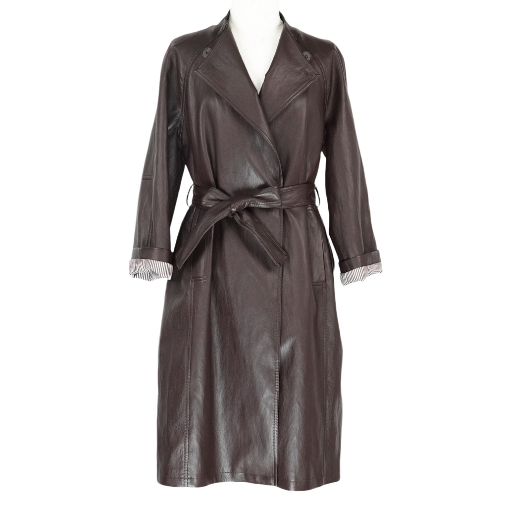 Fashion Minimalist Faux Leather coat (25591)