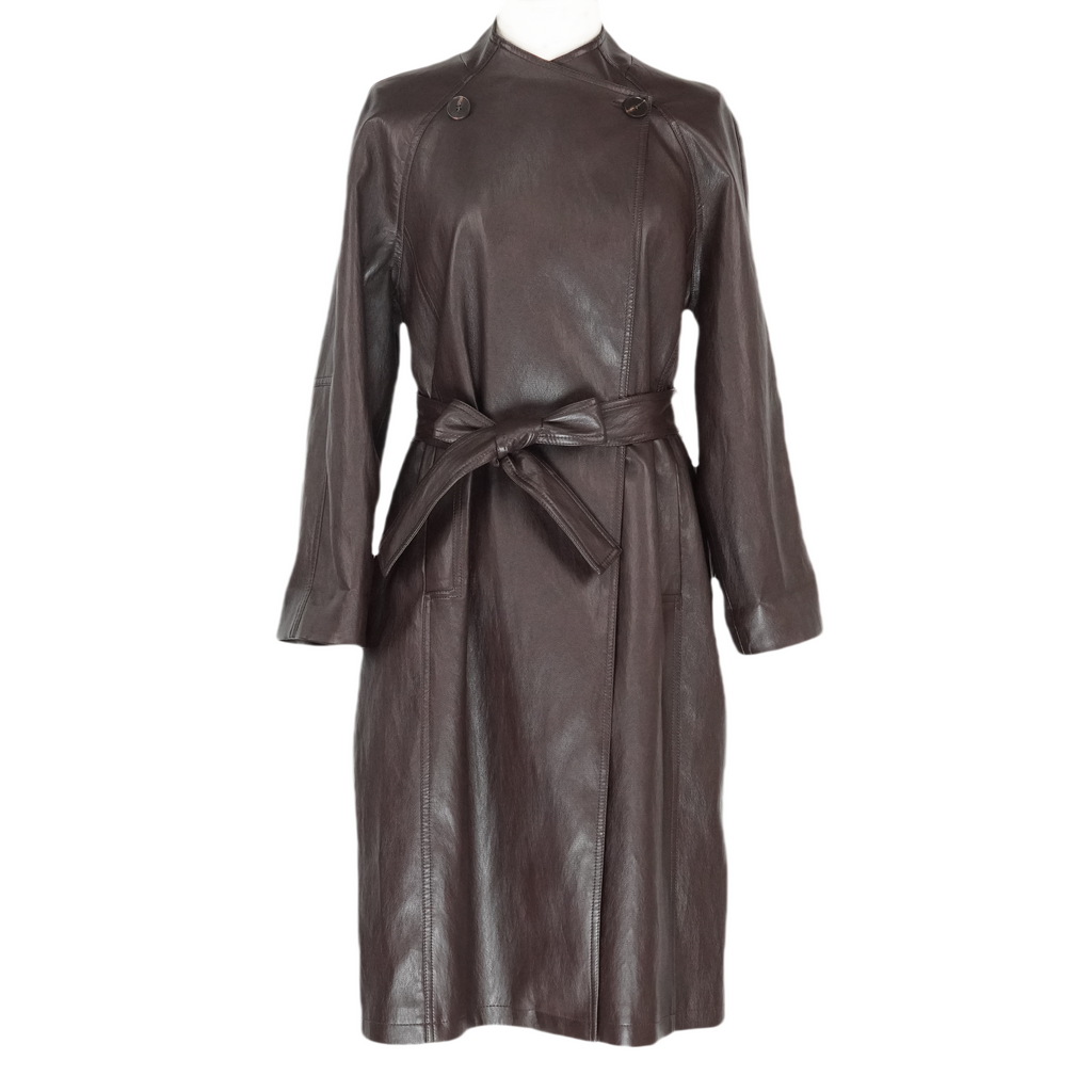 Fashion Minimalist Faux Leather coat (25591)