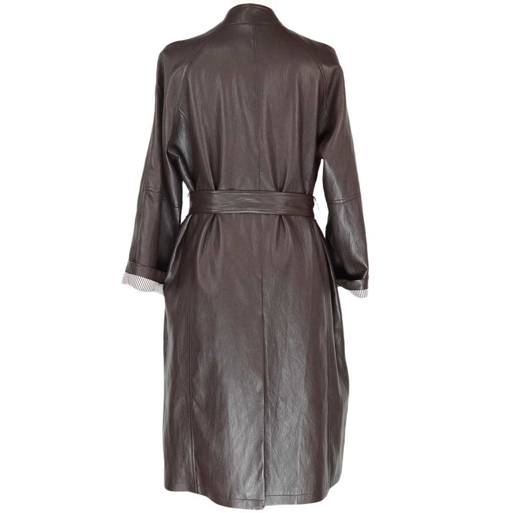 Fashion Minimalist Faux Leather coat (25591)