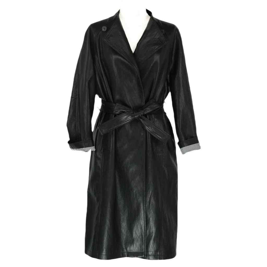 Fashion Minimalist Faux Leather coat (25591)
