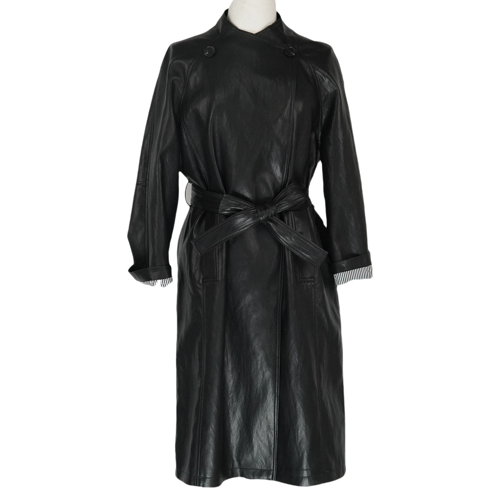 Fashion Minimalist Faux Leather coat (25591)