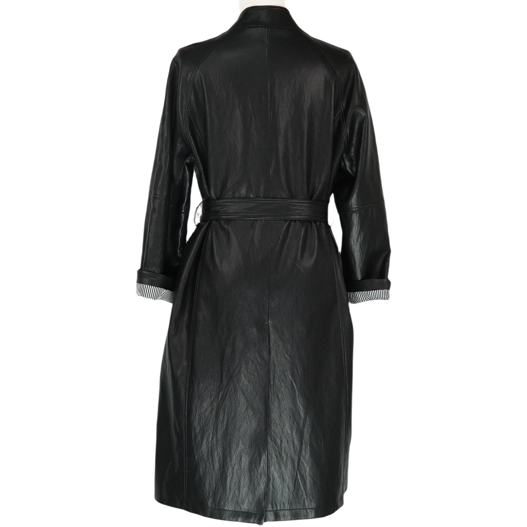 Fashion Minimalist Faux Leather coat (25591)