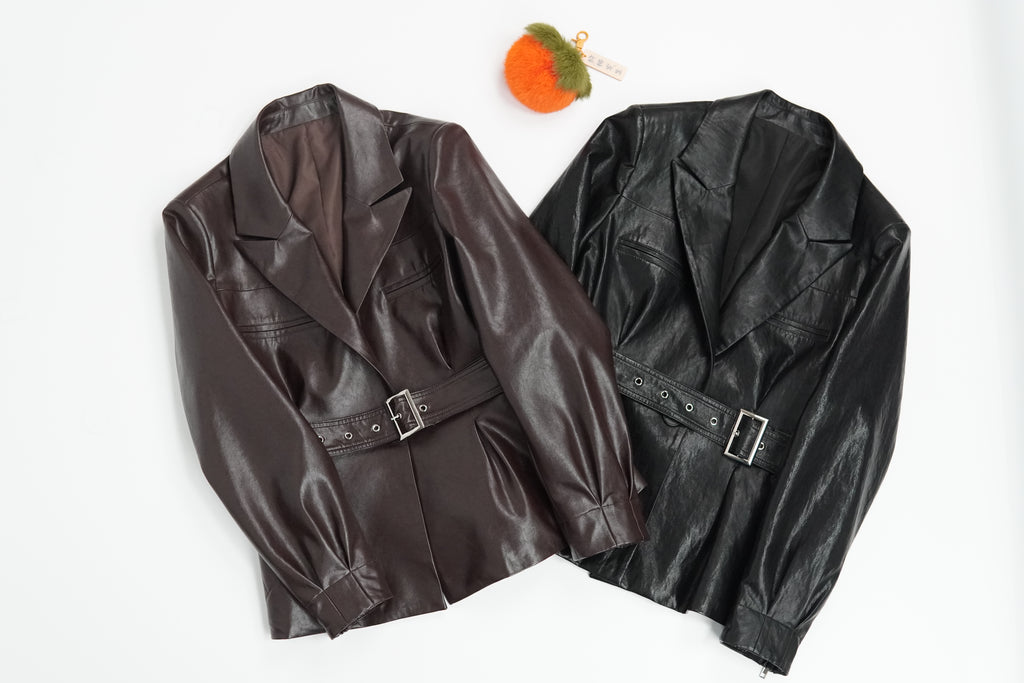 Short Stylish Slim V-neck Jacket (88507)