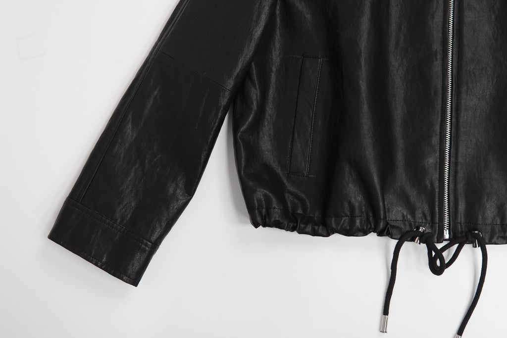 Short Fashion Elastic Lapel Jacket (88503)