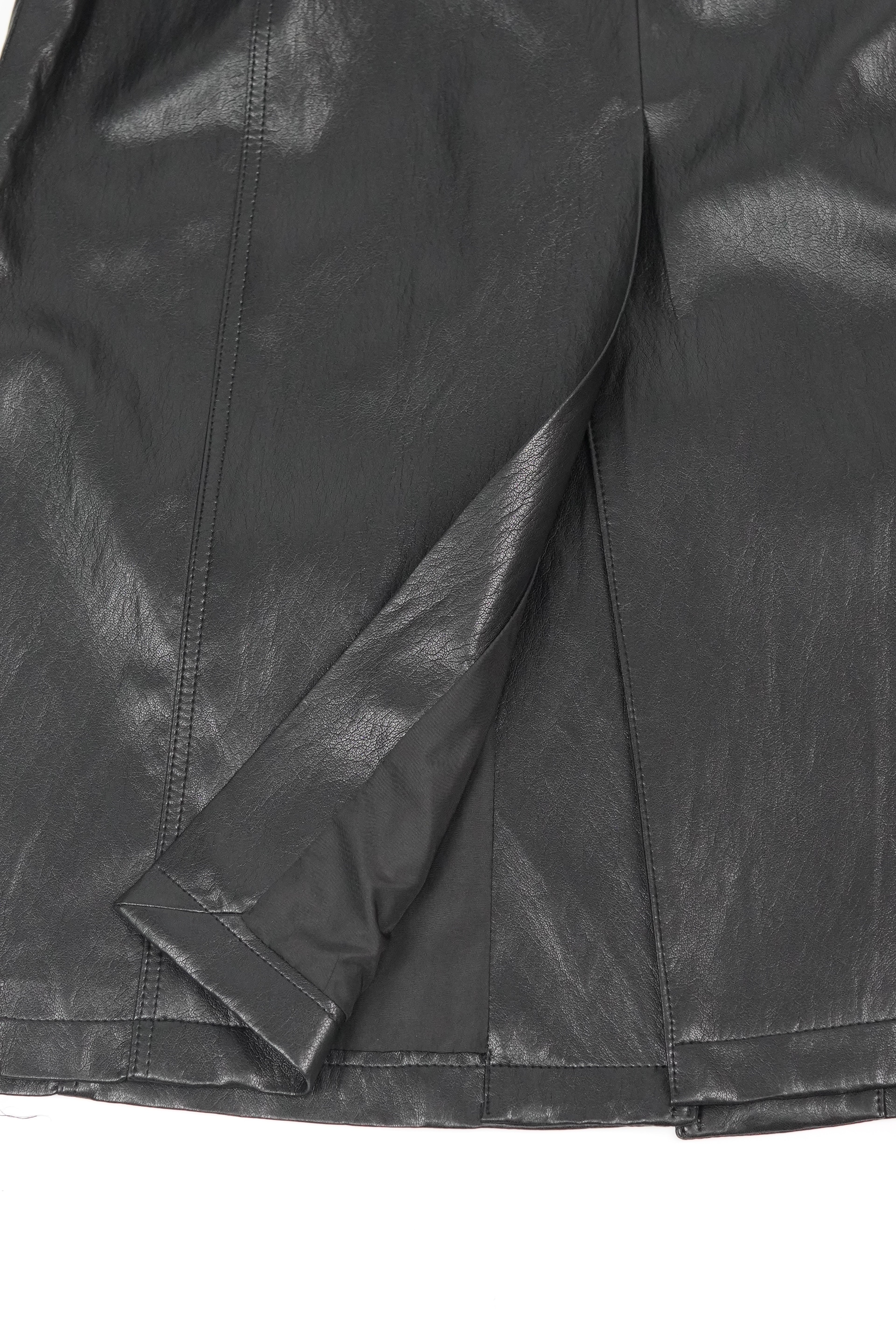 Fashion Minimalist Faux Leather coat (25591)