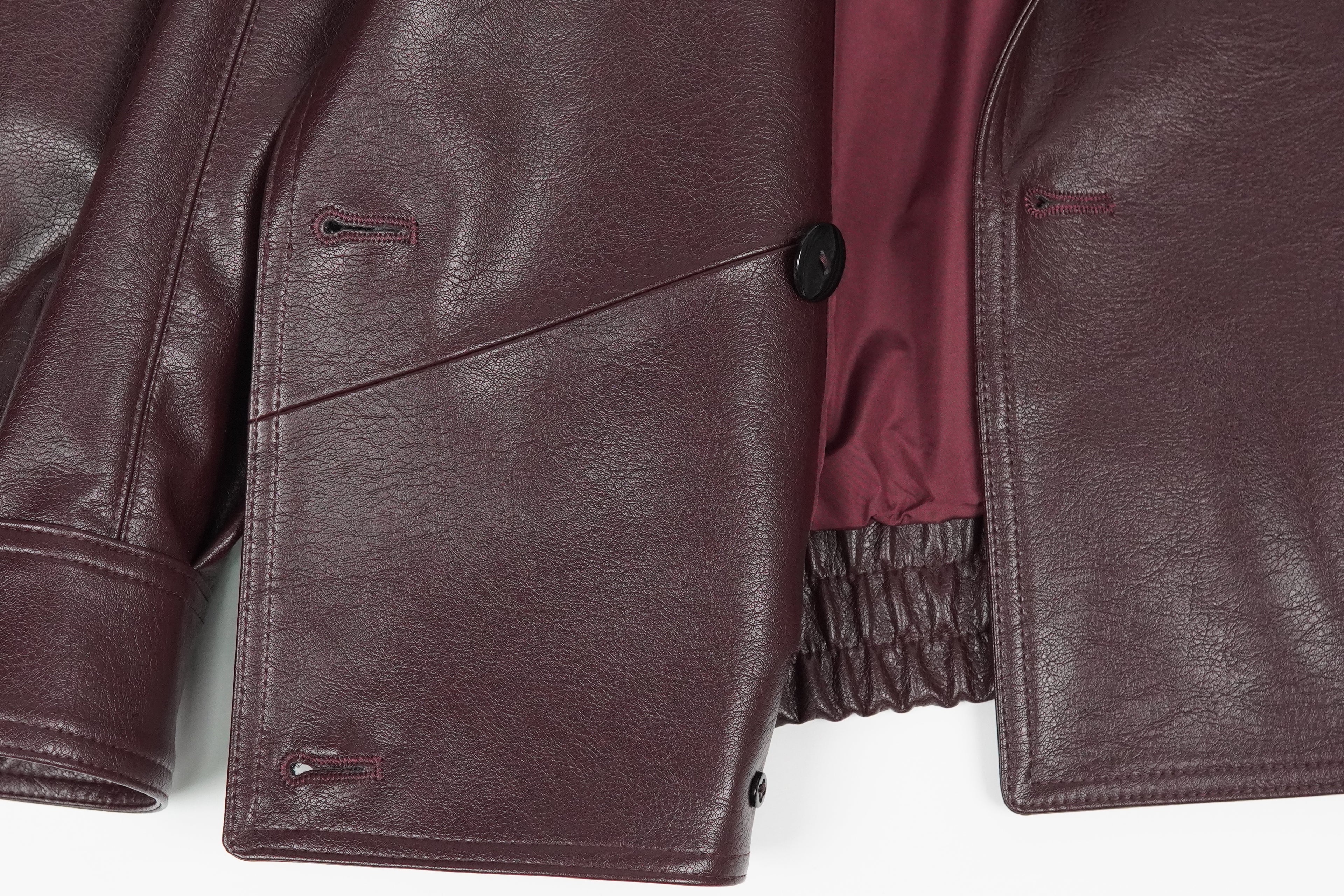 Short Casual Faux Leather Jacket (88375)