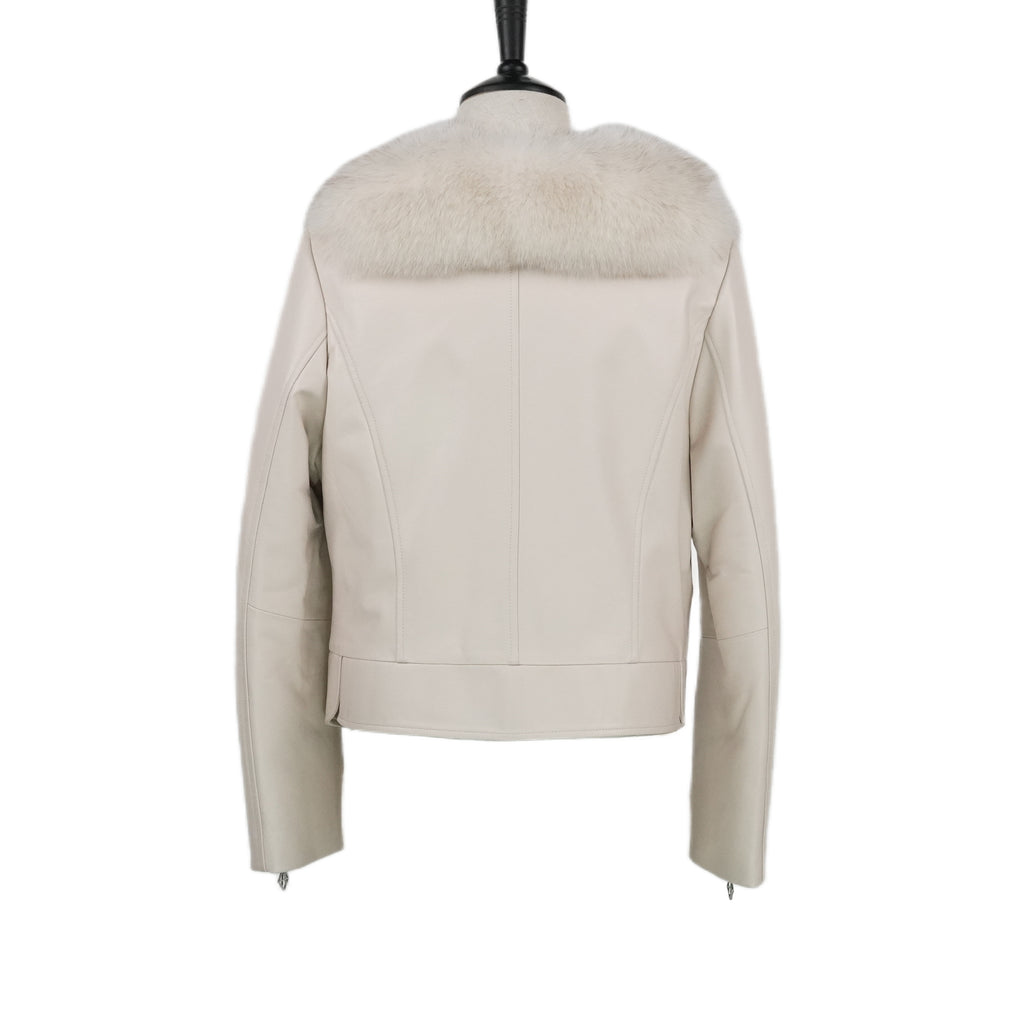 Short Simple Atmosphere Fox Fur Coat (8819)