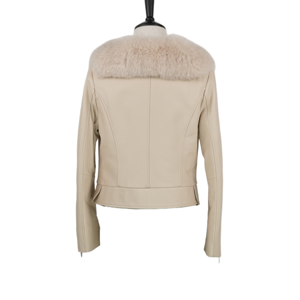 Short Simple Atmosphere Fox Fur Coat (8819)