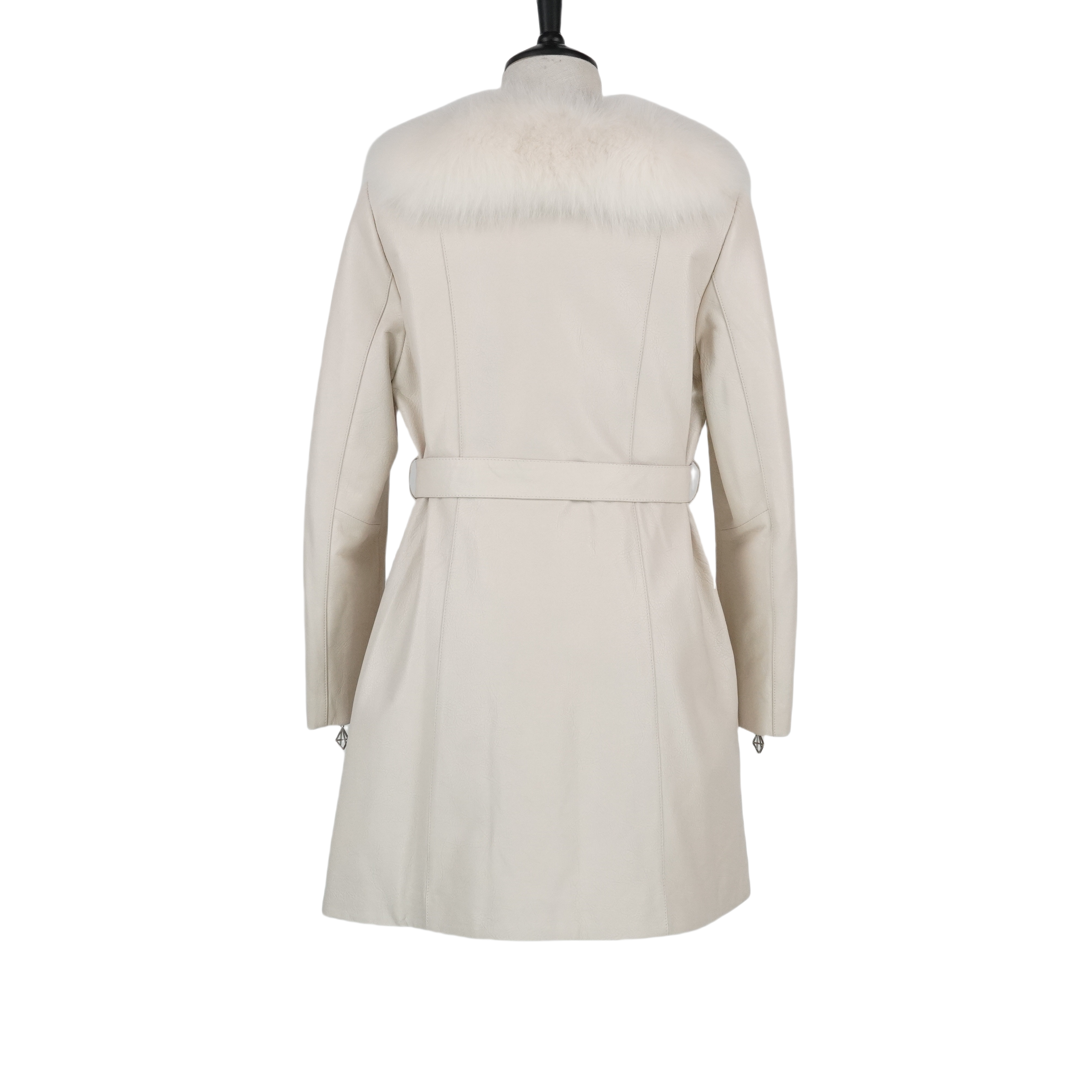 Mid-length fashionable and elegant fox fur coat (2362)