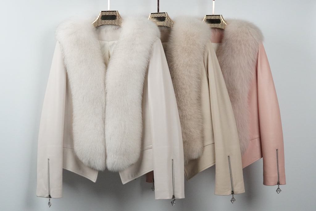 Short Simple Atmosphere Fox Fur Coat (8819)