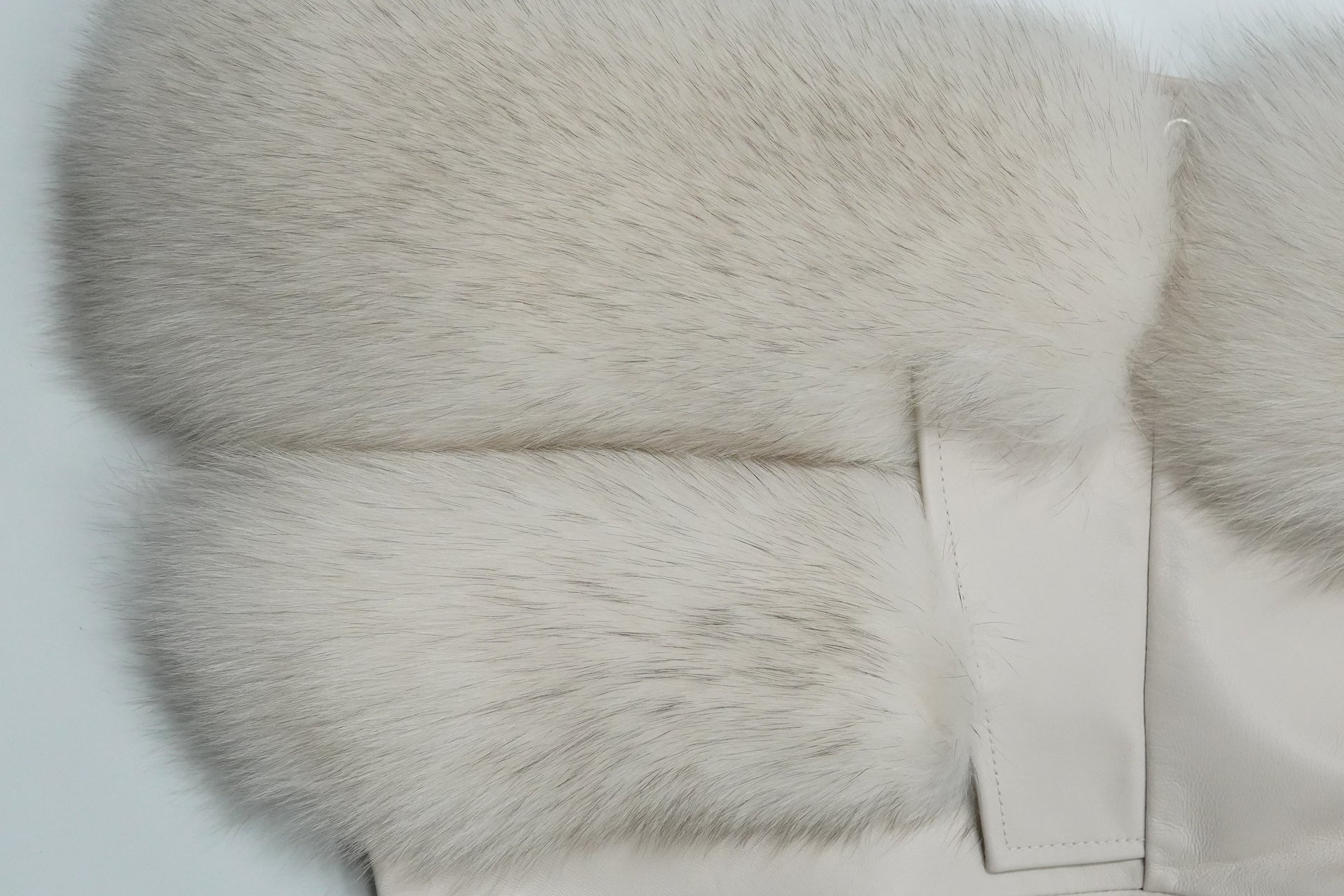 Short Simple Fox Fur Coat (8809)