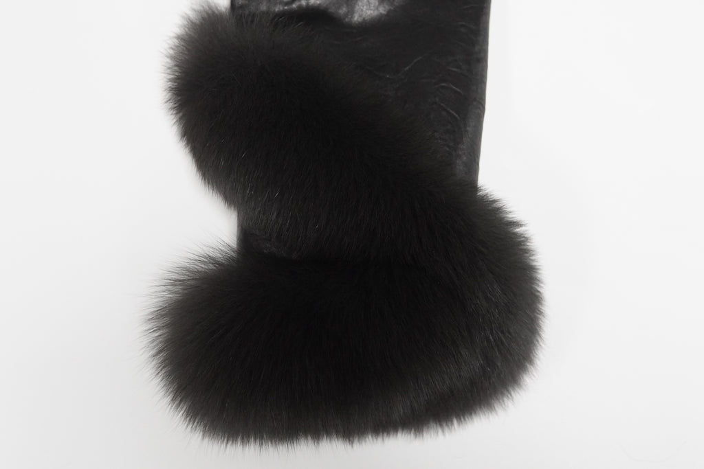 Mid-length embroidered fashionable fox fur coat（2379）