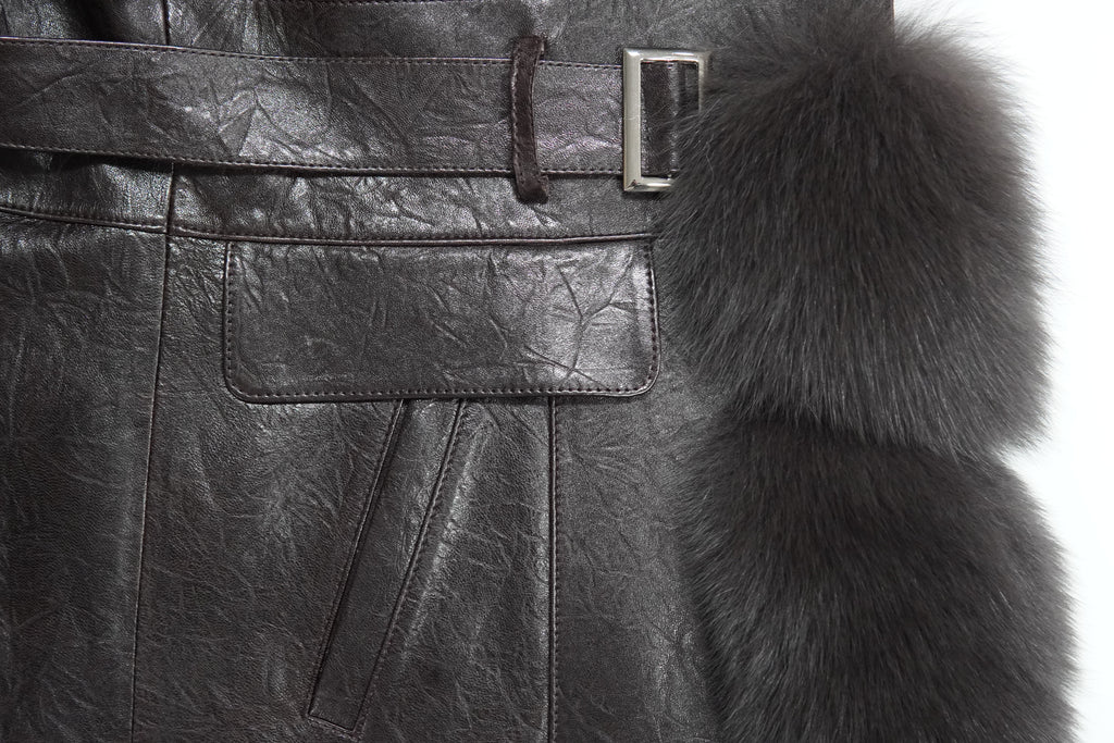 Long Design Fox Fur Coat (9928)