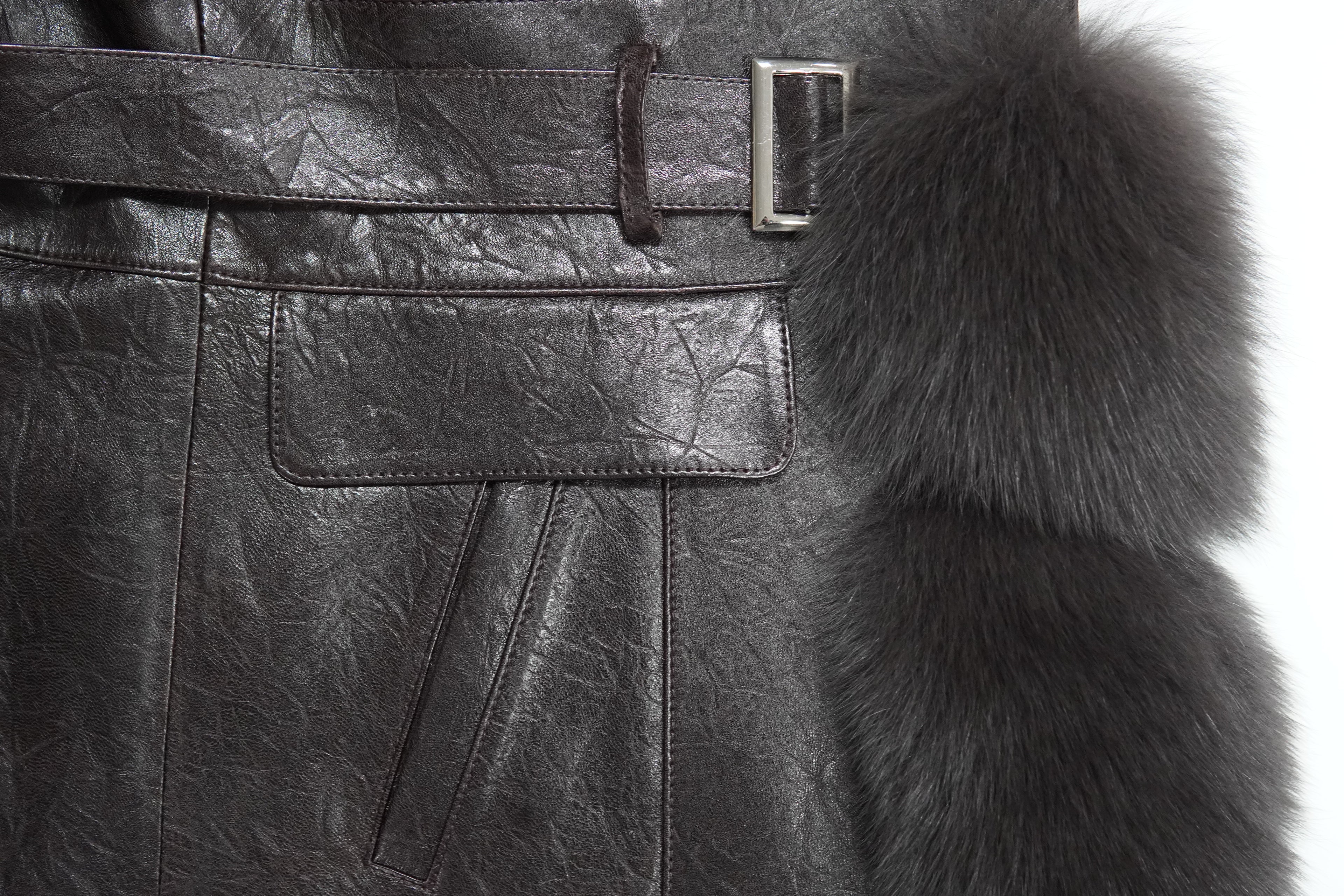 Long Design Fox Fur Coat (9928)