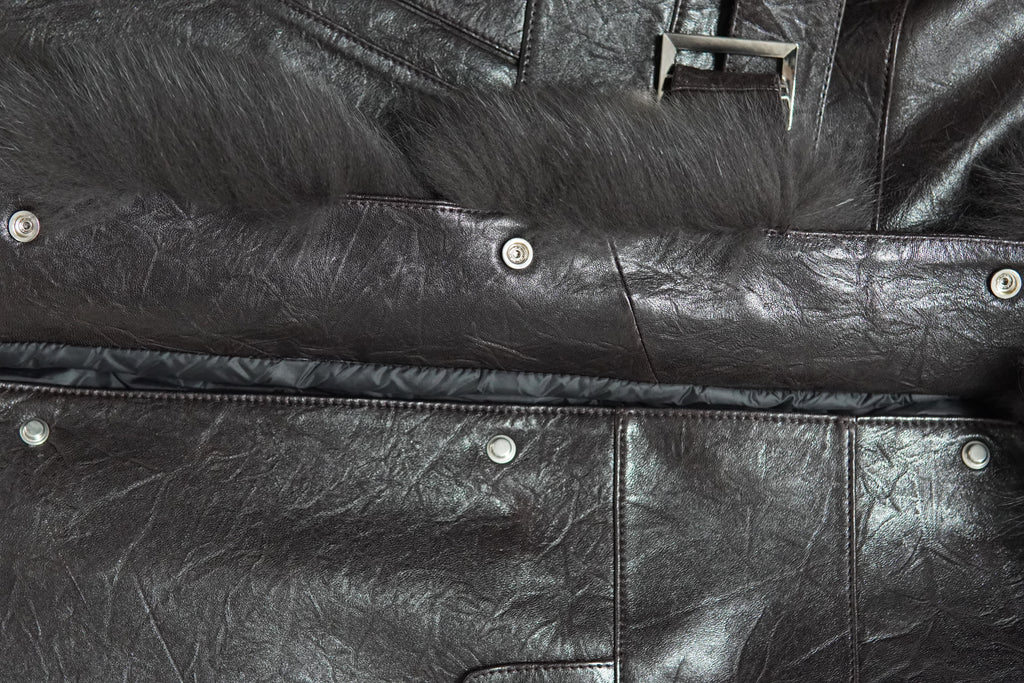 Long Design Fox Fur Coat (9928)