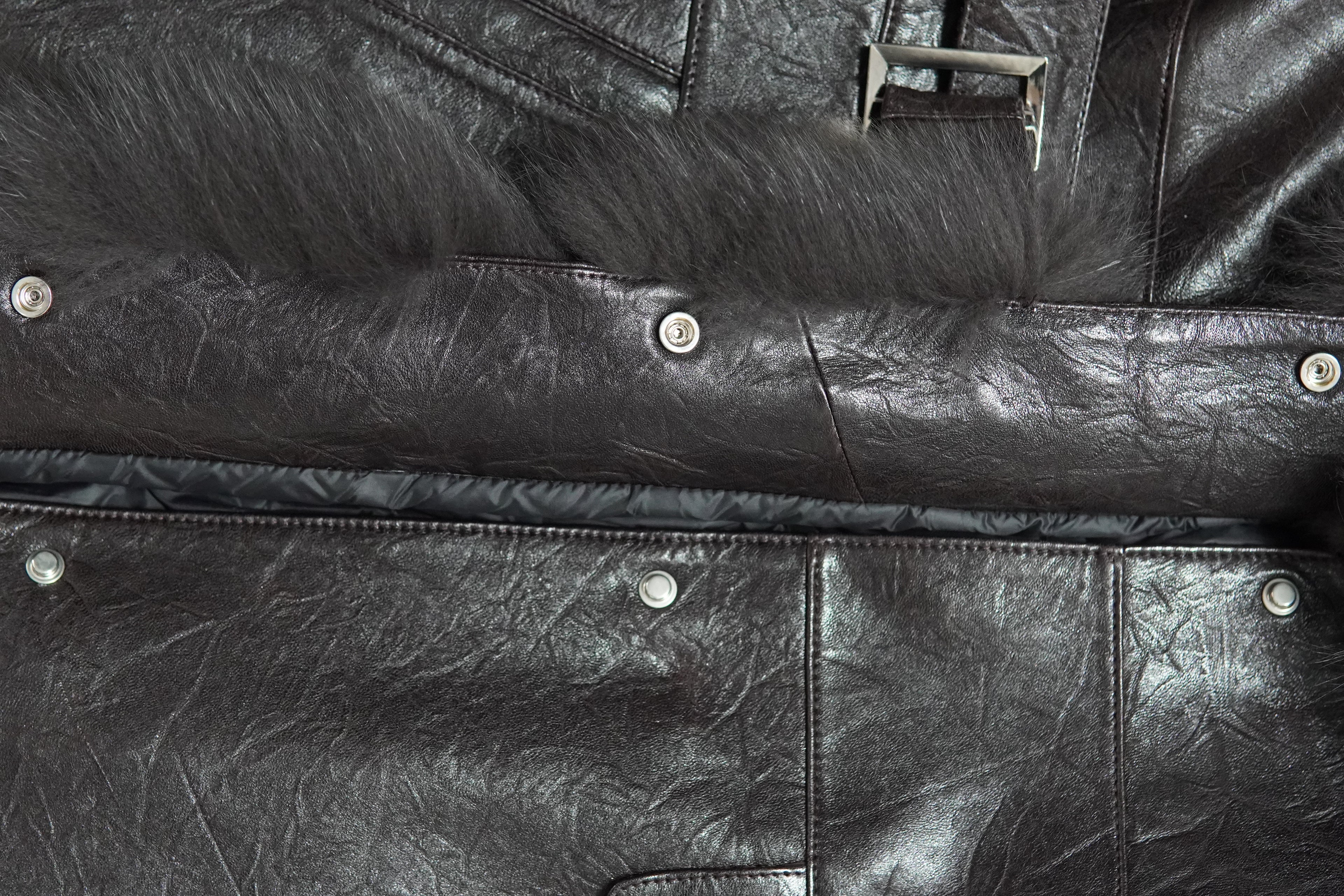 Long Design Fox Fur Coat (9928)