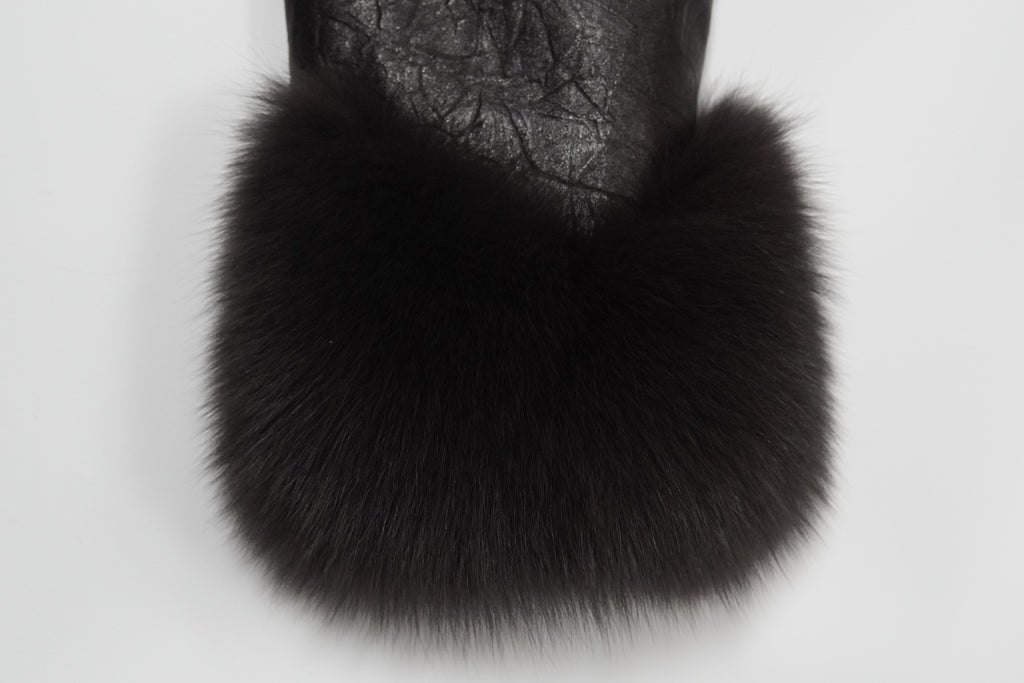 Long Design Fox Fur Coat (9928)