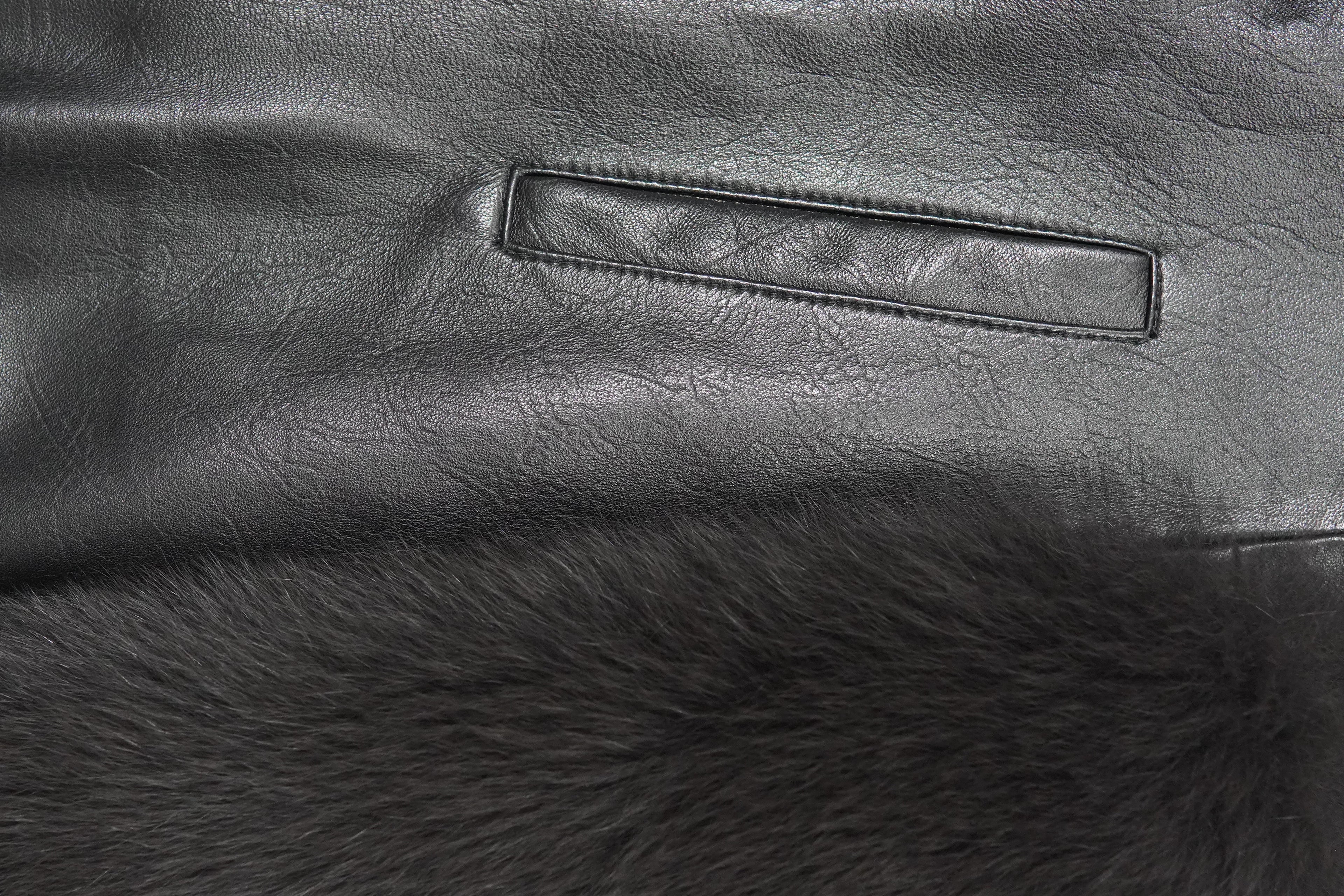 Mid-length fashionable and elegant fox fur coat (2362)
