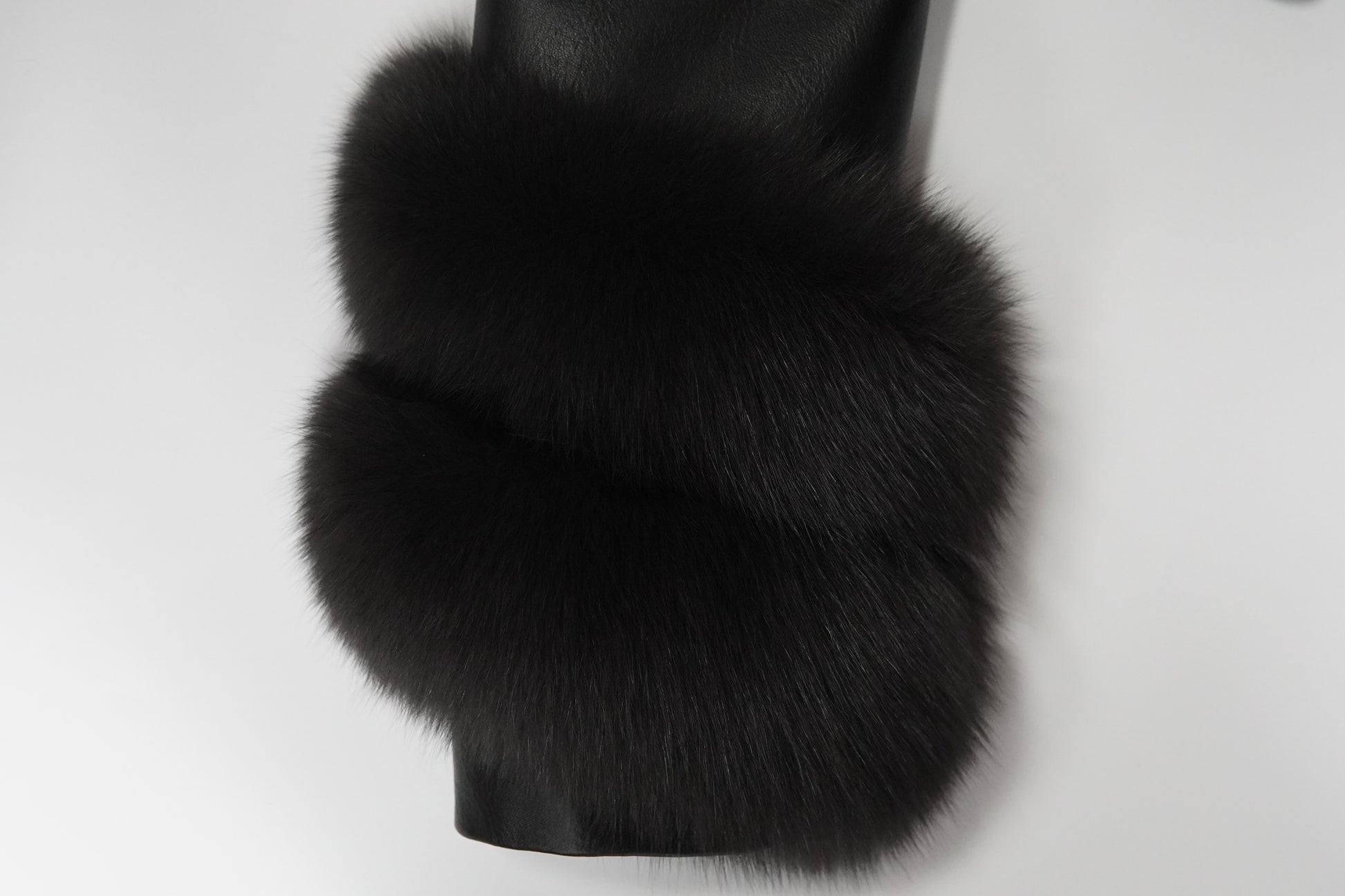 Mid-length fashionable and elegant fox fur coat (2362)