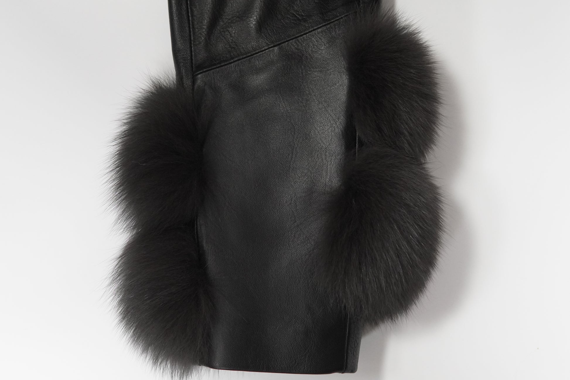 Mid-length fashionable and elegant fox fur coat (2362)