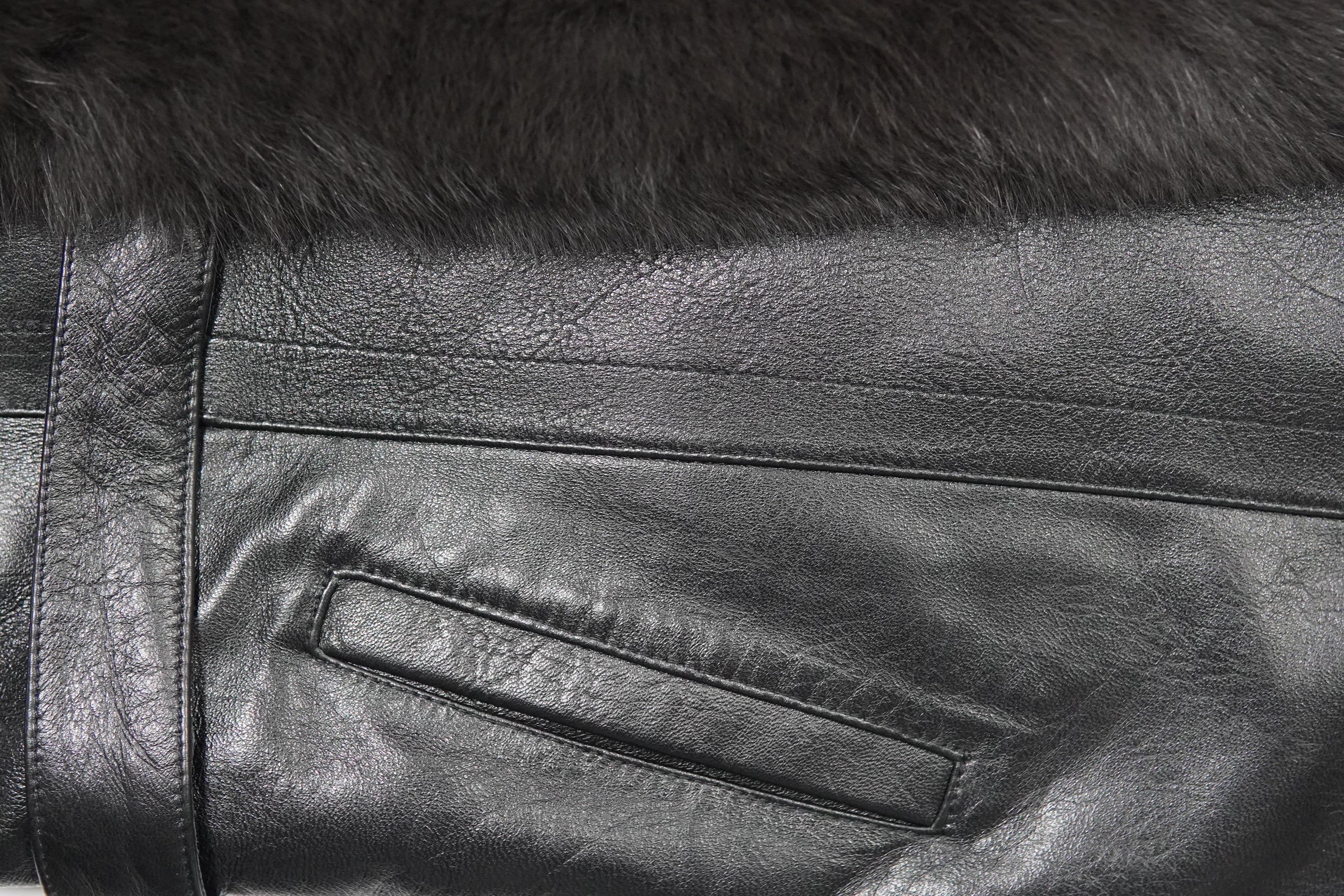 Simple temperament lace-up mid-length fox furcoat (9996)