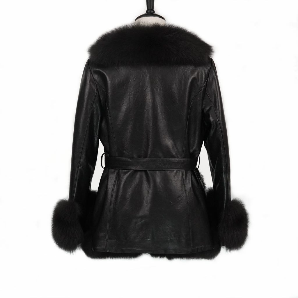 Mid-length young luxury fox fur coat（8856）