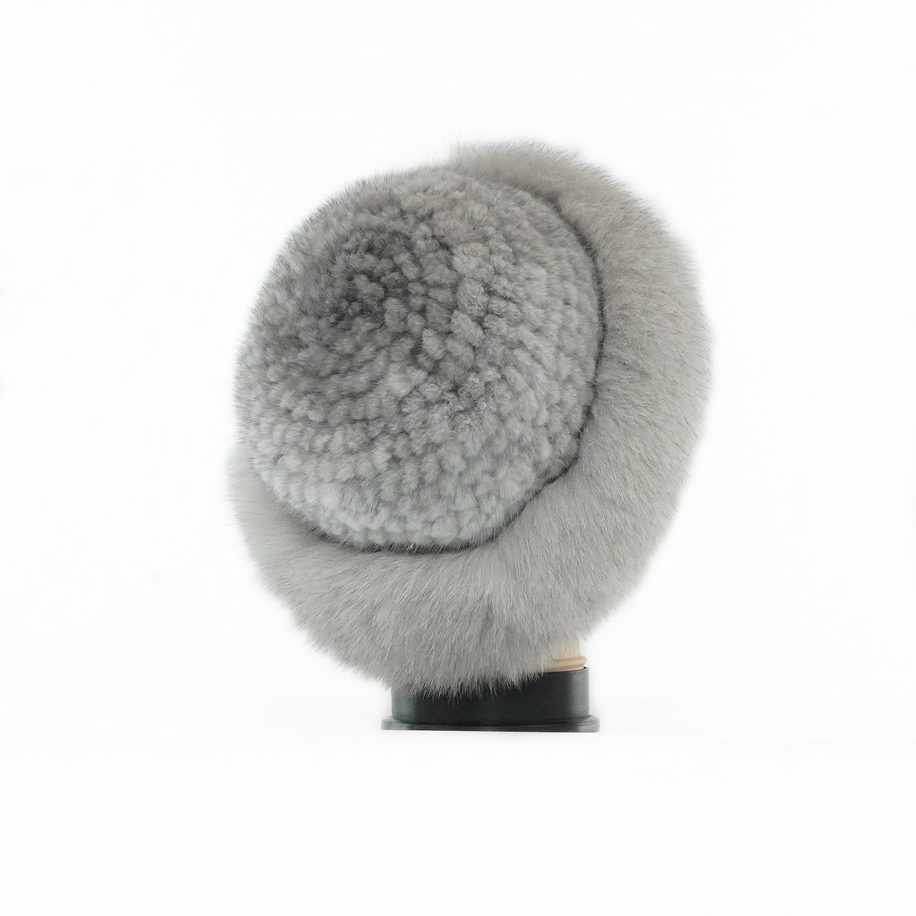 Fox Fur Mink Knit Hat