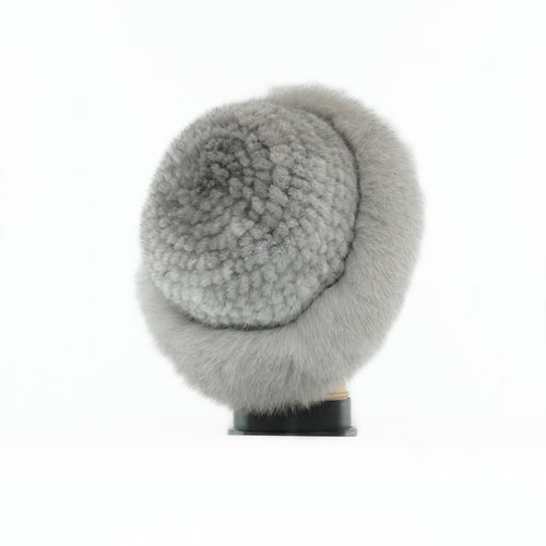 Fox Fur Mink Knit Hat