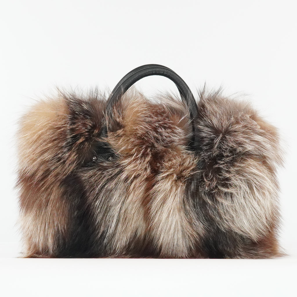 Oversized Fox Fur Tote Bag
