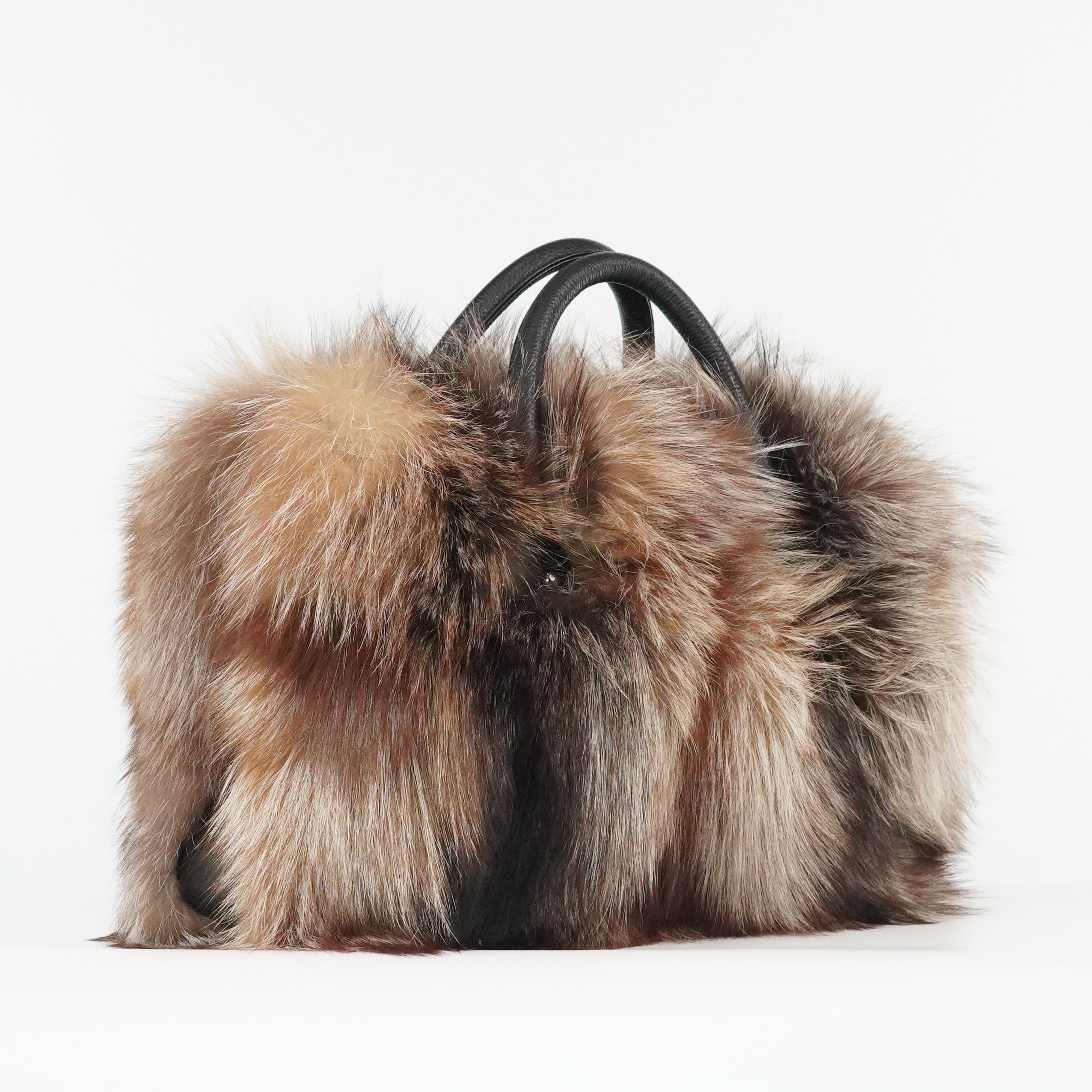Oversized Fox Fur Tote Bag – LekaNier fur