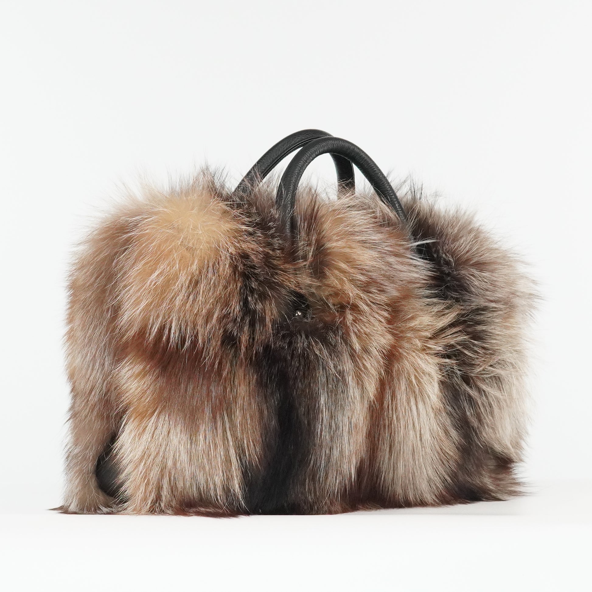 Oversized Fox Fur Tote Bag