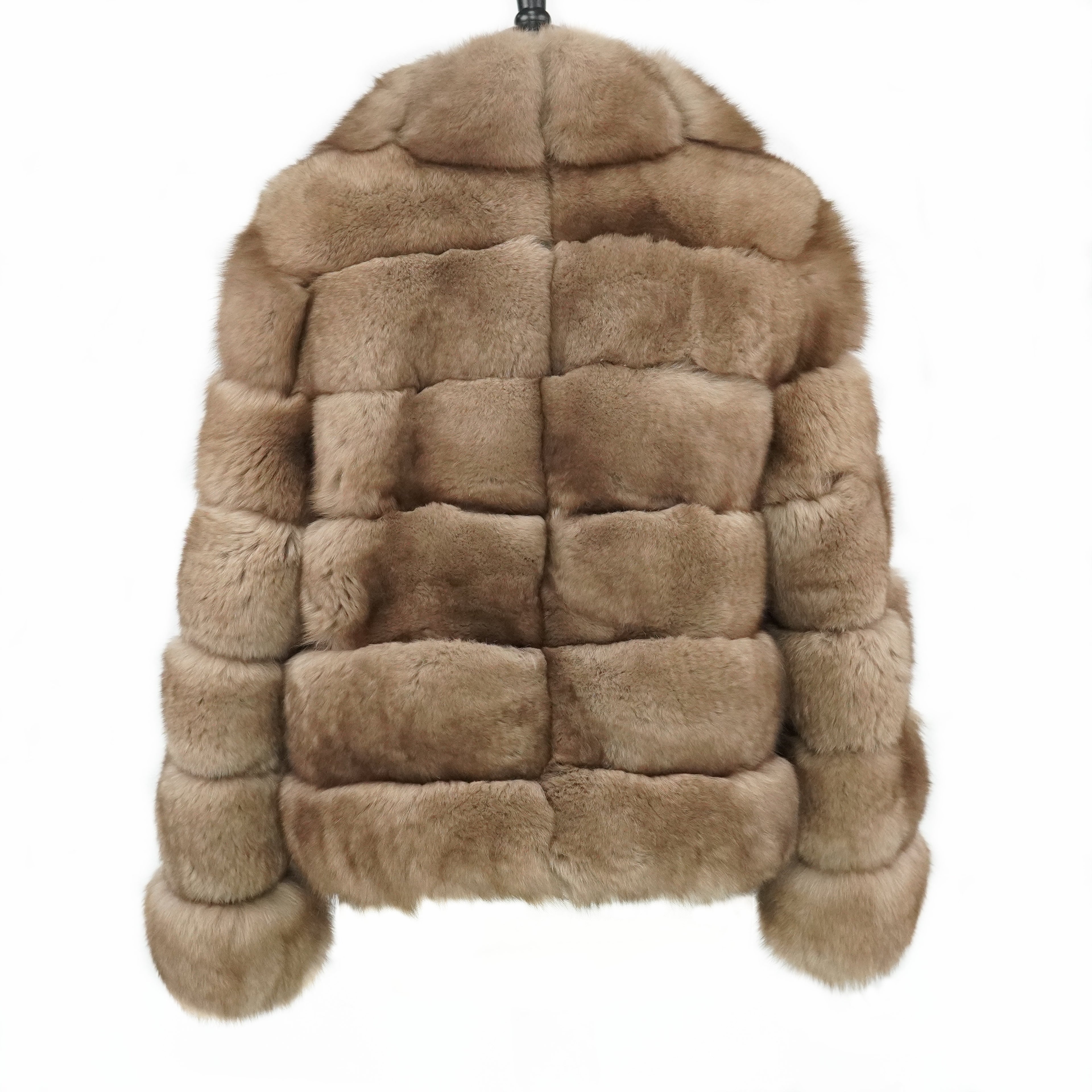 Brown-Yellow Fox Fur Coat