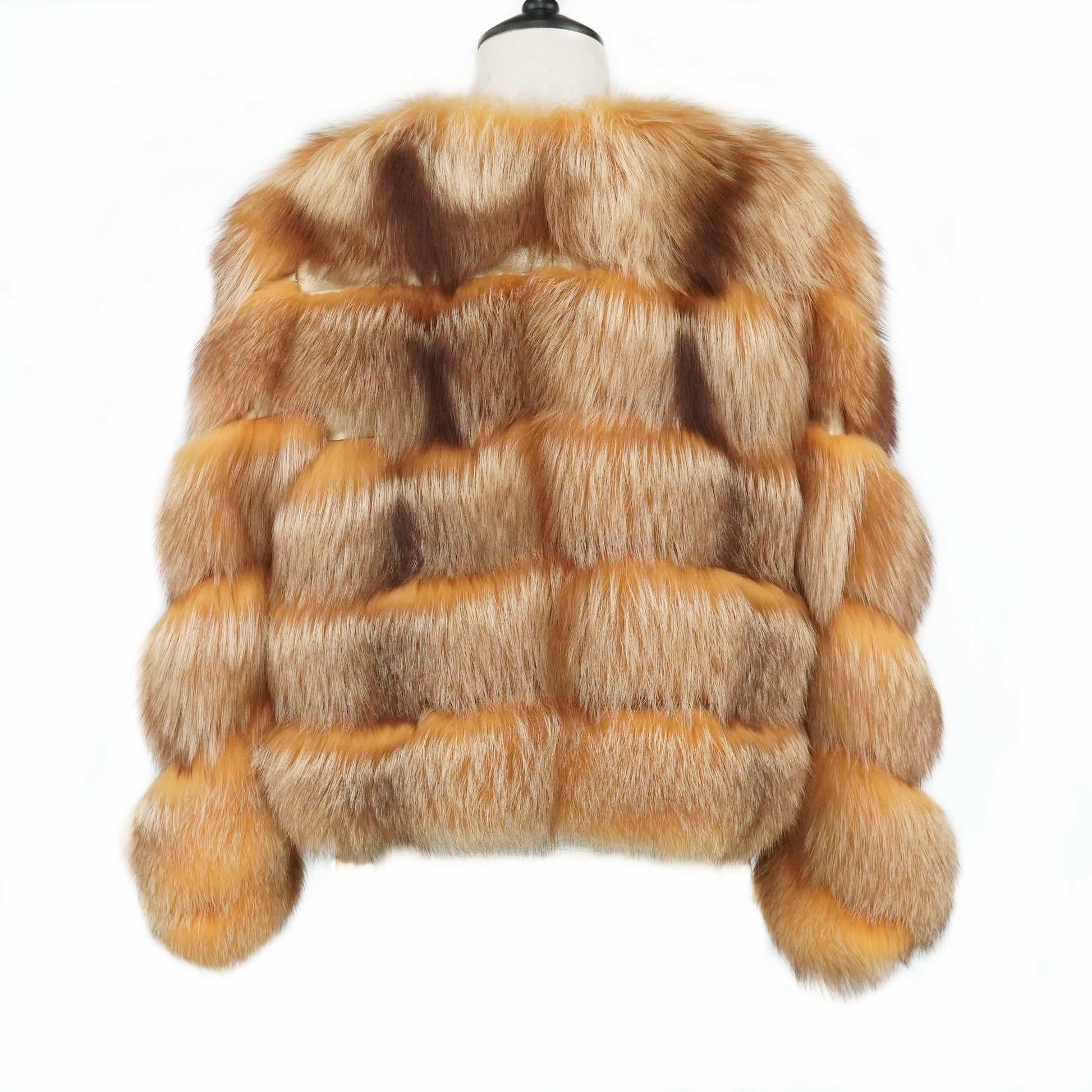 Orange Fox Fur Coat