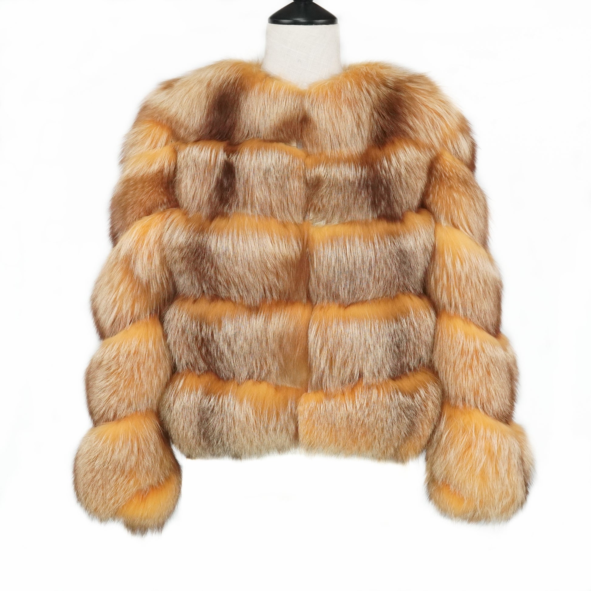 Orange Fox Fur Coat
