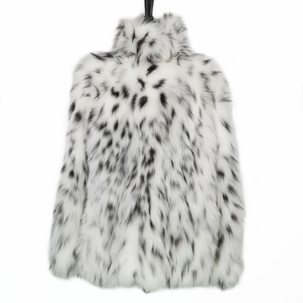 Spotted Fox Fur Coat